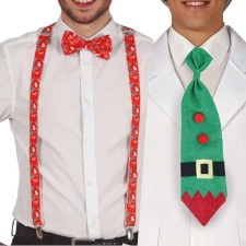 Kerststrikjes, bretels en stropdassen