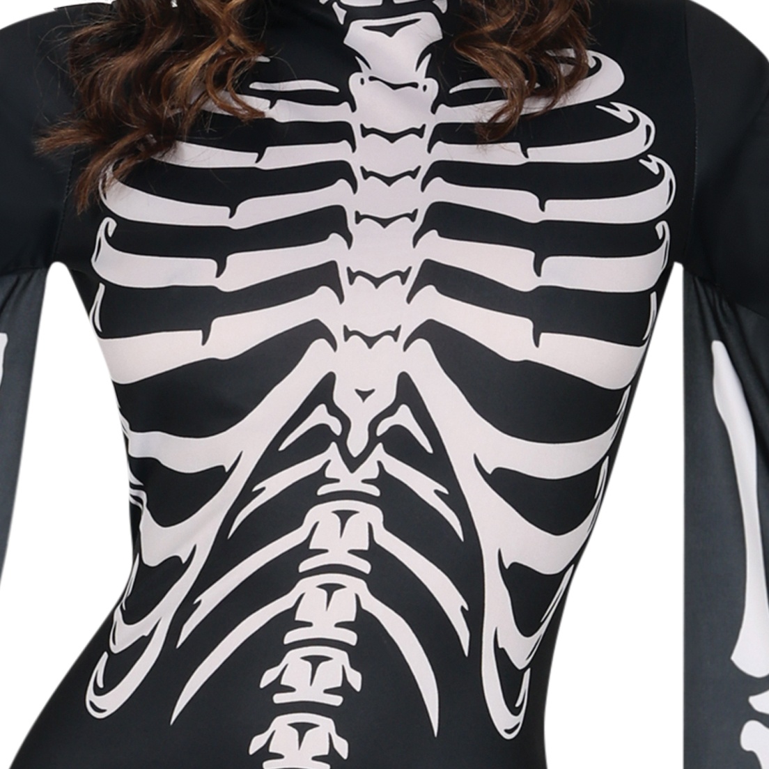 Griezelig vrouwelijk skeletvleermuis kostuum - 3