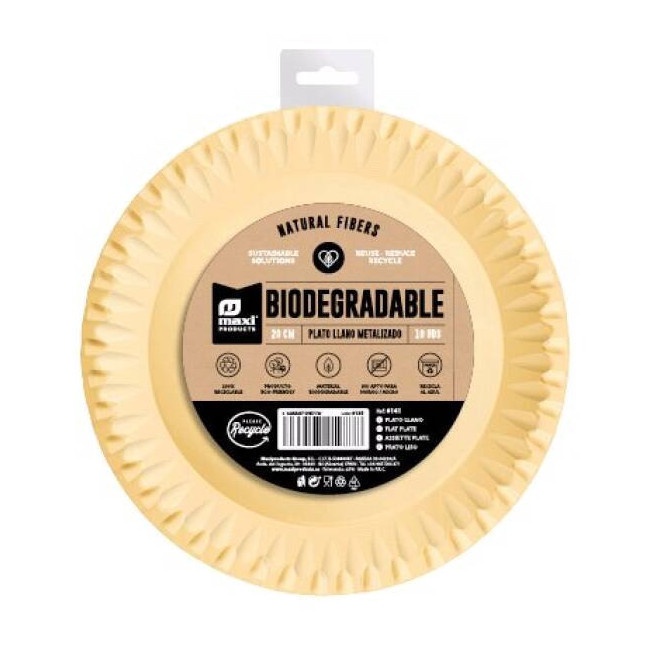 20 cm gekleurde kartonnen borden - 10 stuks