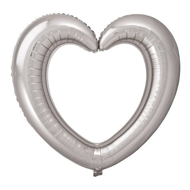 Hartvormige ballon 80 x 70 cm - 1 stuk