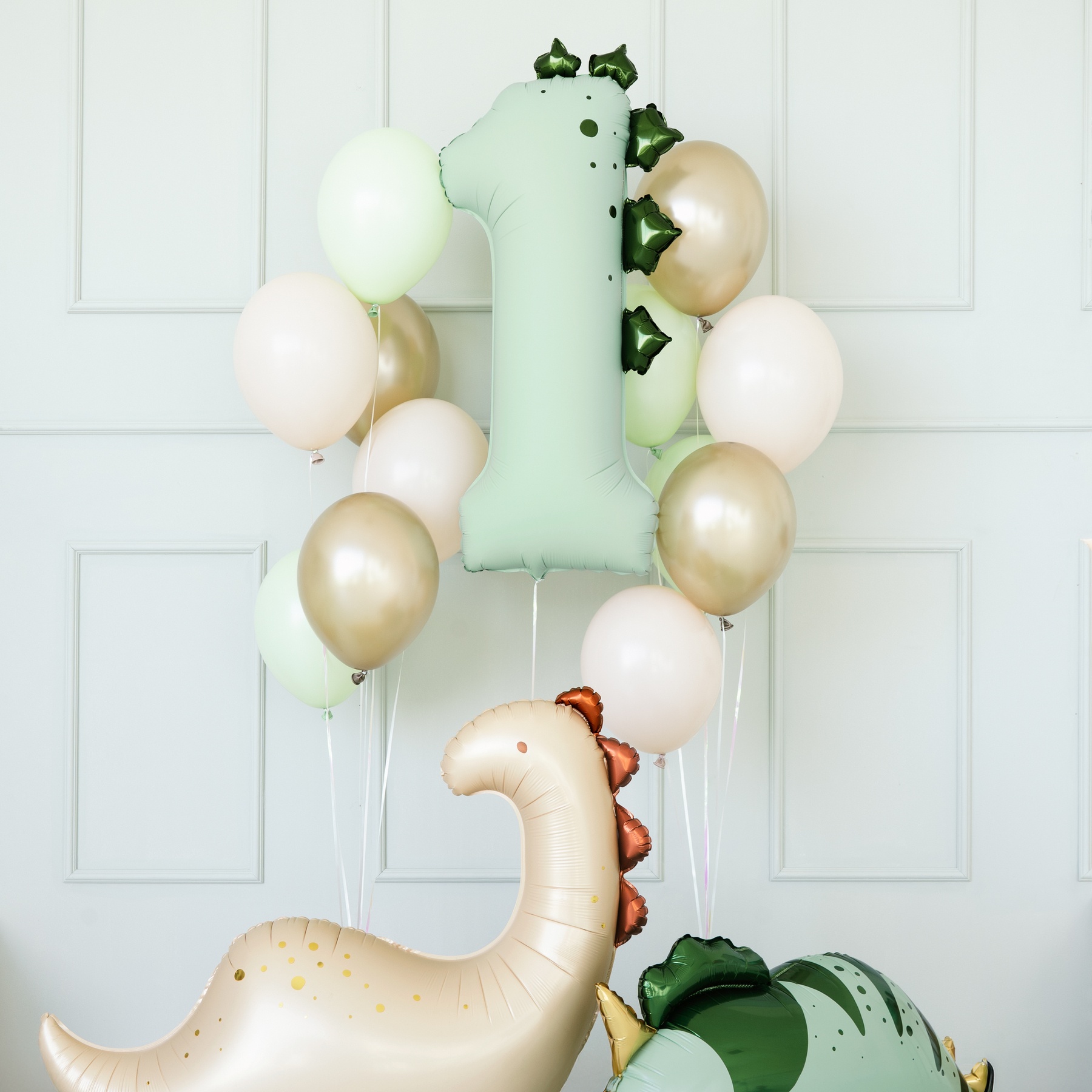 Dinosaurus Nummer Ballon 92 cm - PartyDeco - 1 Stuk - 2