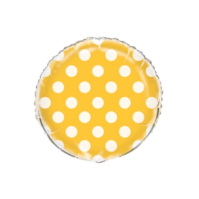 Ronde gladde ballon met stippen van 45 cm - Qualatex - 1 stuk