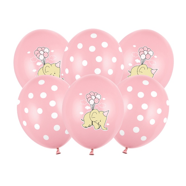 Latex ballonnen van 30 cm met babyolifanten - 50 stuks - PartyDeco
