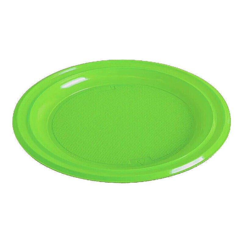 Gekleurde plastic borden van 17 cm - 12 stuks