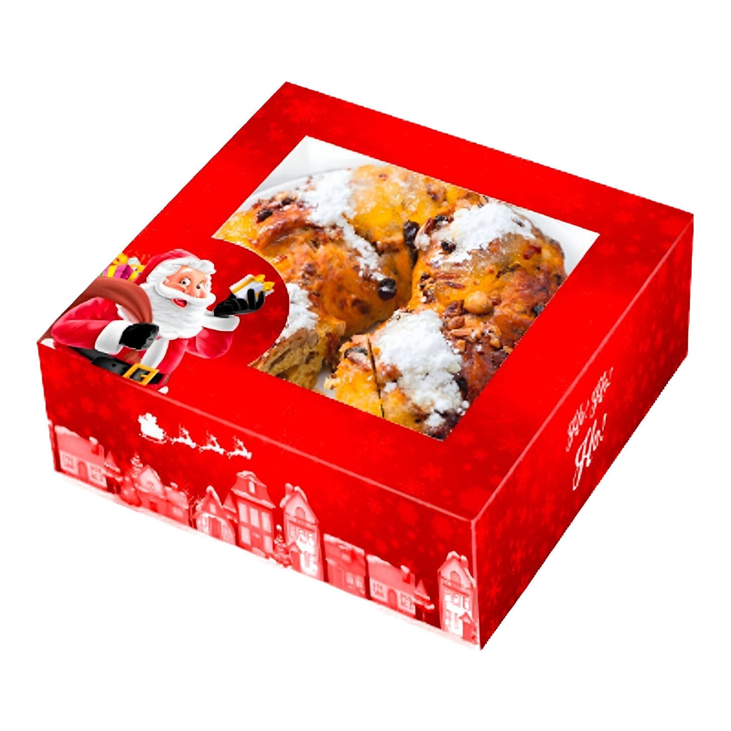 Doos van 28 x 28 x 7,5 cm voor Santa Claus gedecoreerde taart - 2