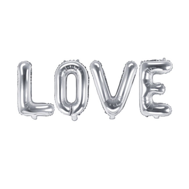 Love brievenballon van 35 x 140 cm - PartyDeco