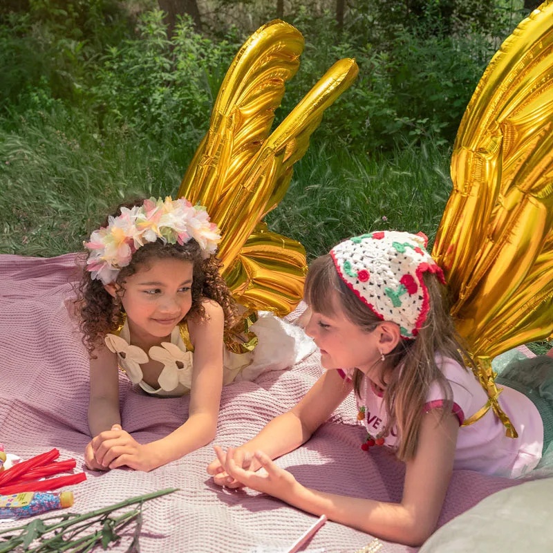 Vlinderballon met gouden vleugels 84 x 60,5 cm - 2