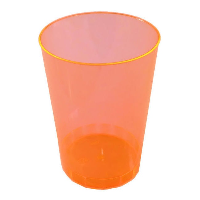 Neon plastic bekers van 370 ml - 4 stuks