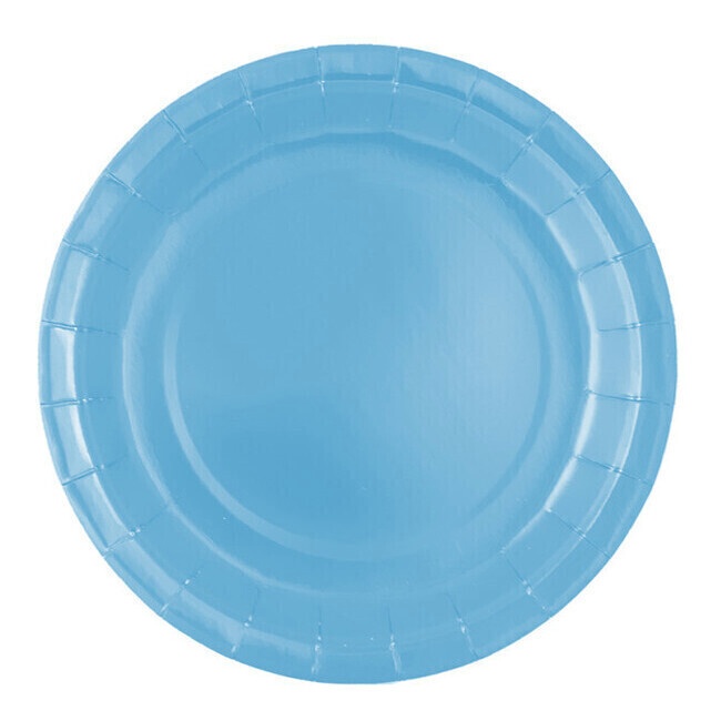 Felgekleurde kartonnen borden van 17 cm - 8 stuks