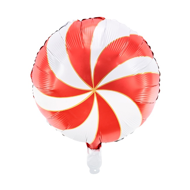 Ronde spiraalvormige kleurrijke ballon van 35 cm - PartyDeco - 1 stuk