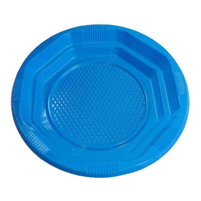 Kleurrijke plastic borden van 13,5 cm - 20 stuks