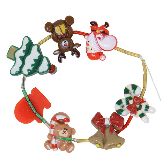 Doos met kralen voor kerstarmbanden - 20 stuks - 4