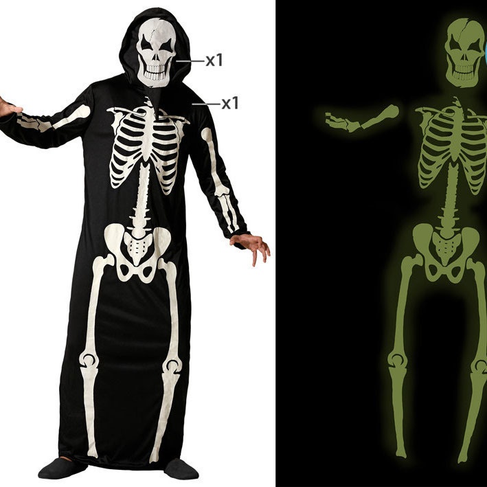 Fluorescerend skeletkostuum voor volwassenen - 2