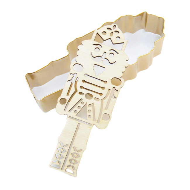 Notenkraker cutter met stempel van 12,8 x 4,7 cm - Scrapcooking