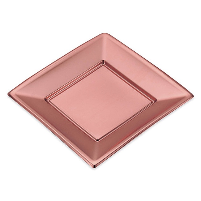 Metalen plastic borden van 23 cm - 4 stuks