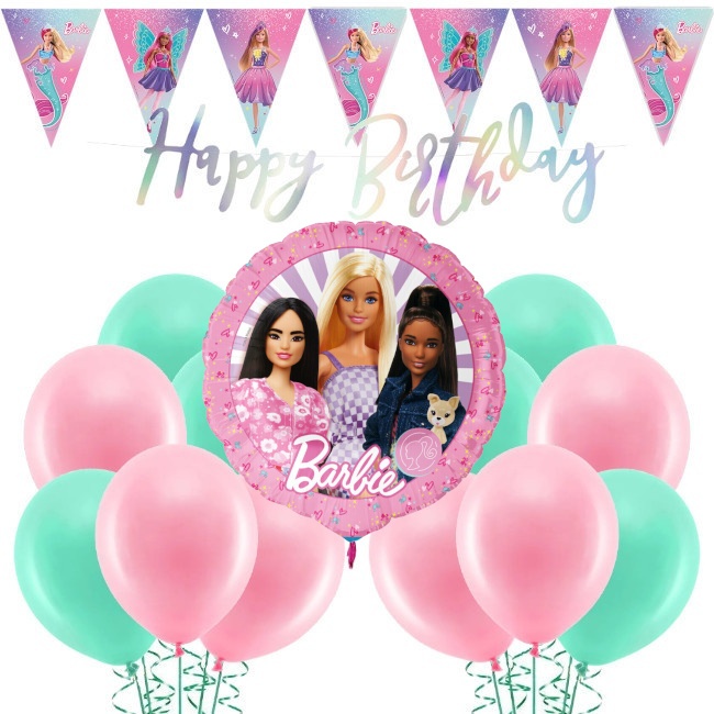 Barbie feestdecoratie pakket - 22 stuks