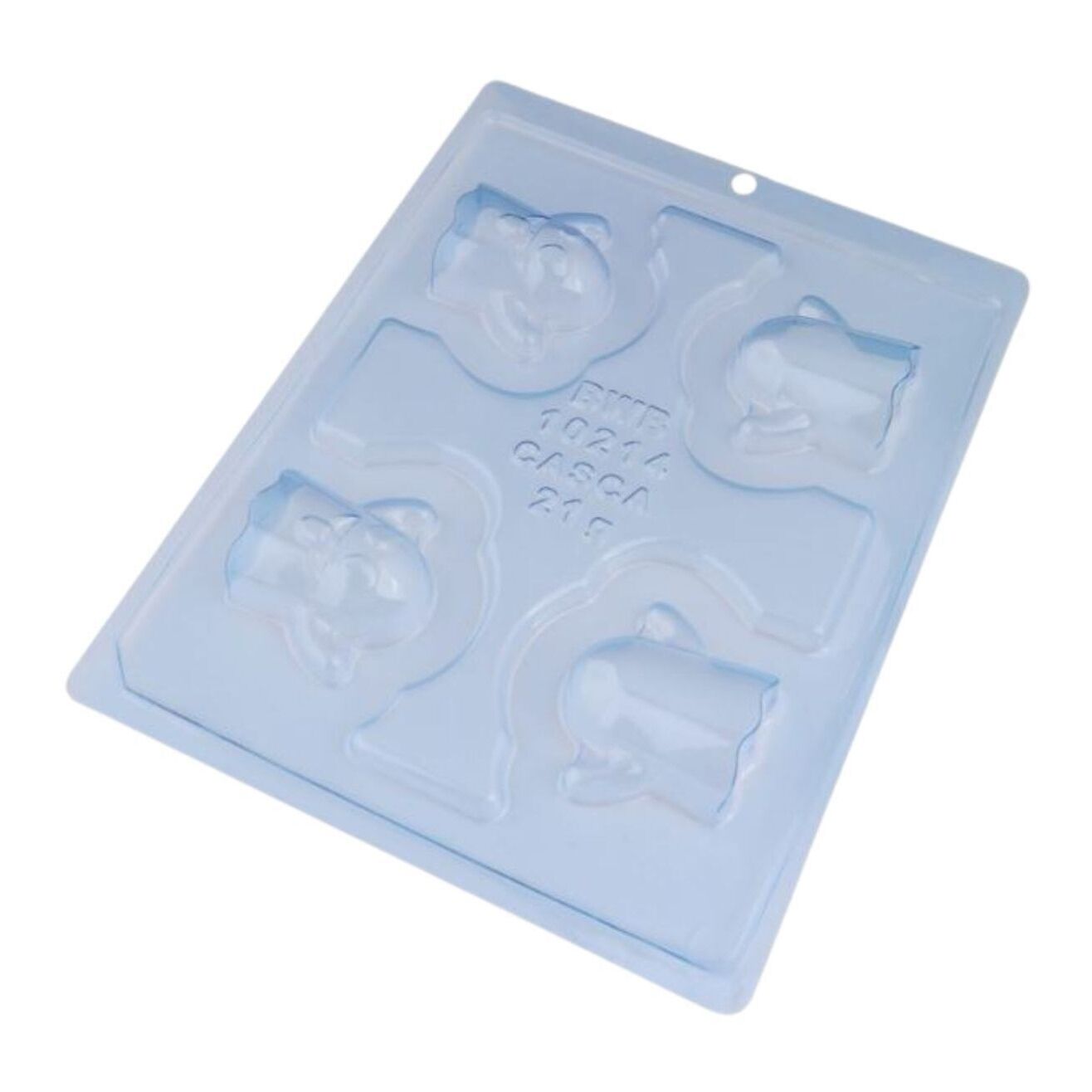 Vorm voor twee chocolade geesten van 19 x 24 x 3 cm - 4 holtes