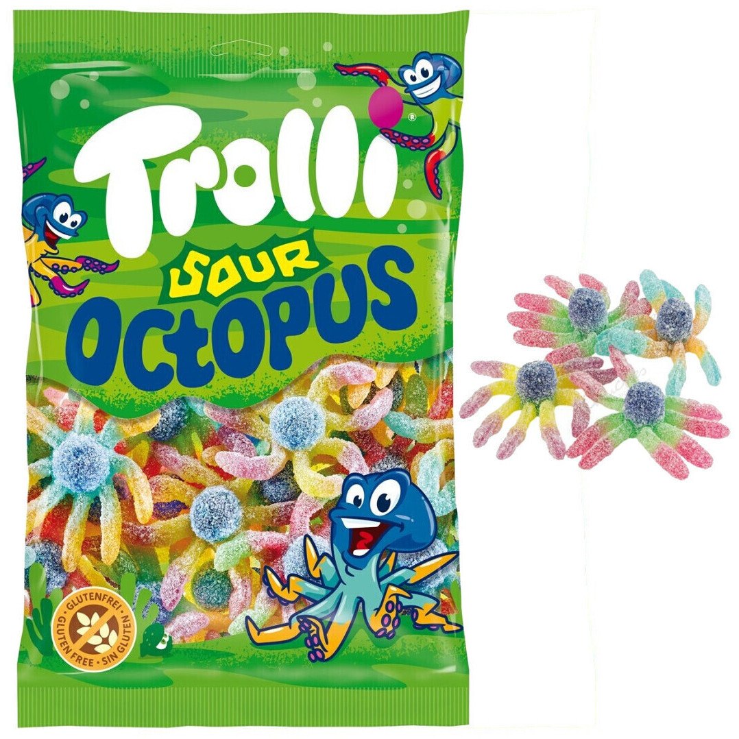 Zure octopus gummies met picapica - Trolli Sour Octopus - 1 kg