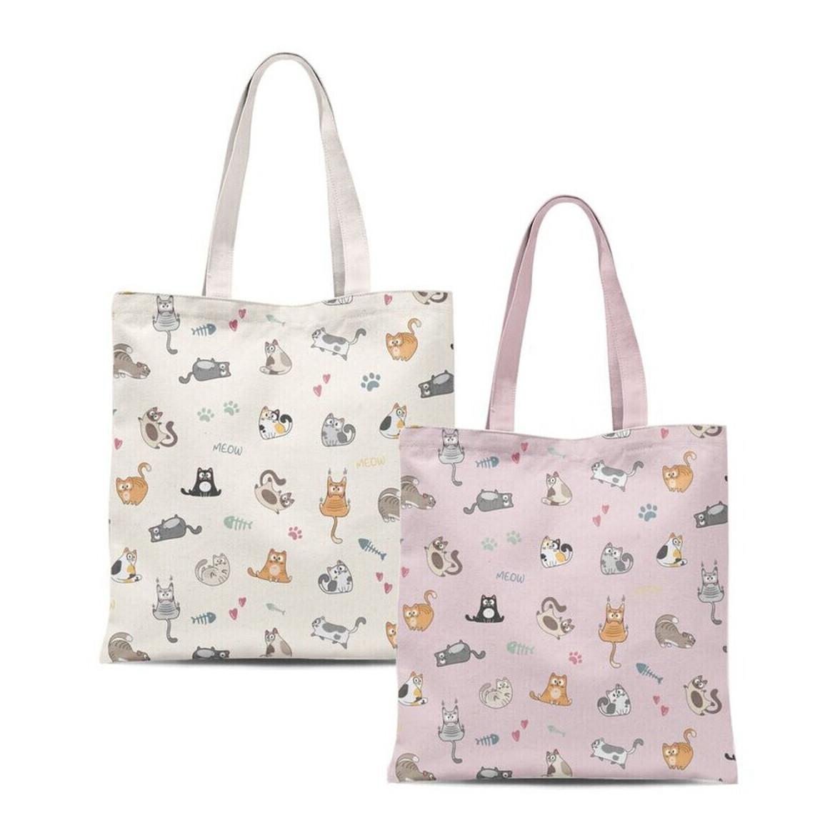 Stoffen tas katten - 1 stuk