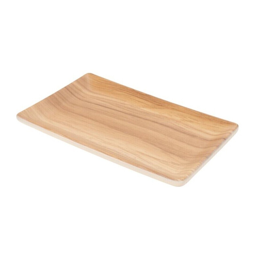 Rechthoekige houten sleutelbakje 26,5 x 16,6 cm - DCasa