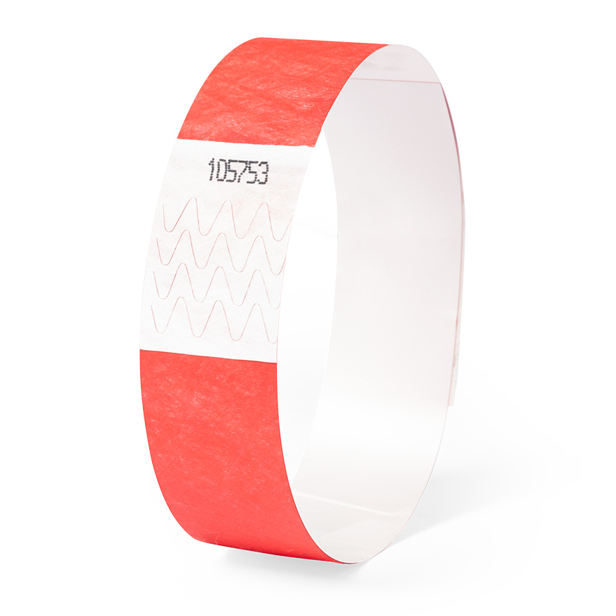 Polsbandje van papier met zelfklevende sluiting, 2,5 cm - 10 stuks