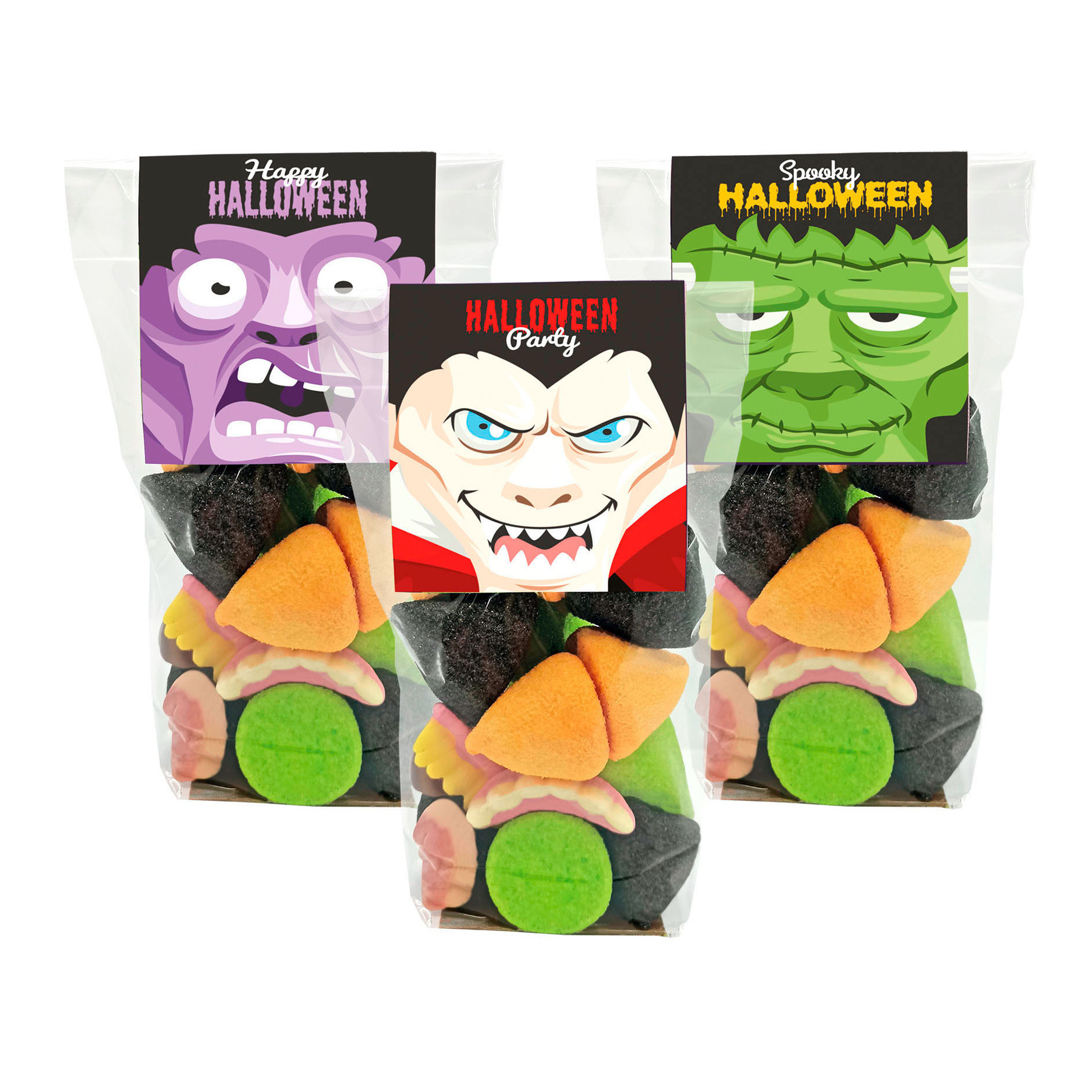Zakje met gemengd Happy Halloween snoep van 130 gr - 1 stuk