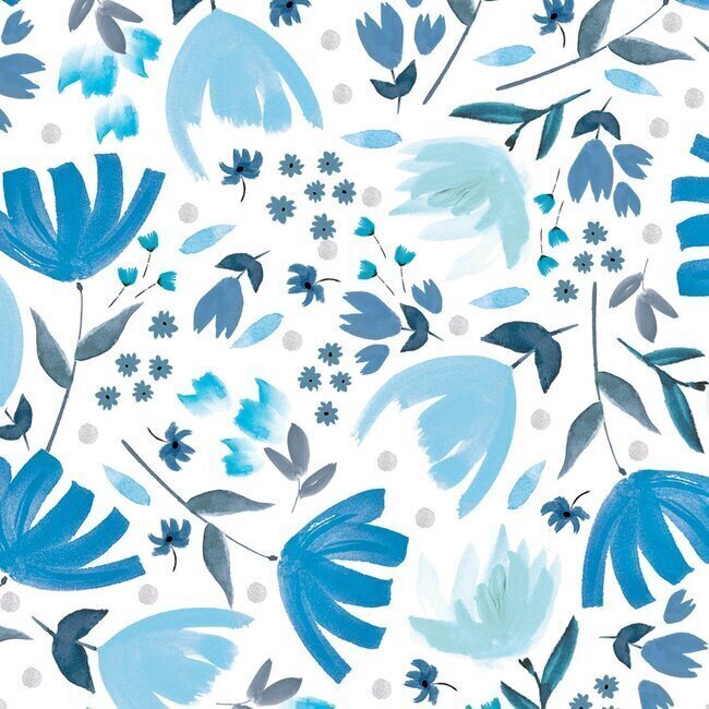 Katoenen Poplin Stof Spring arrival Aqua - Katia