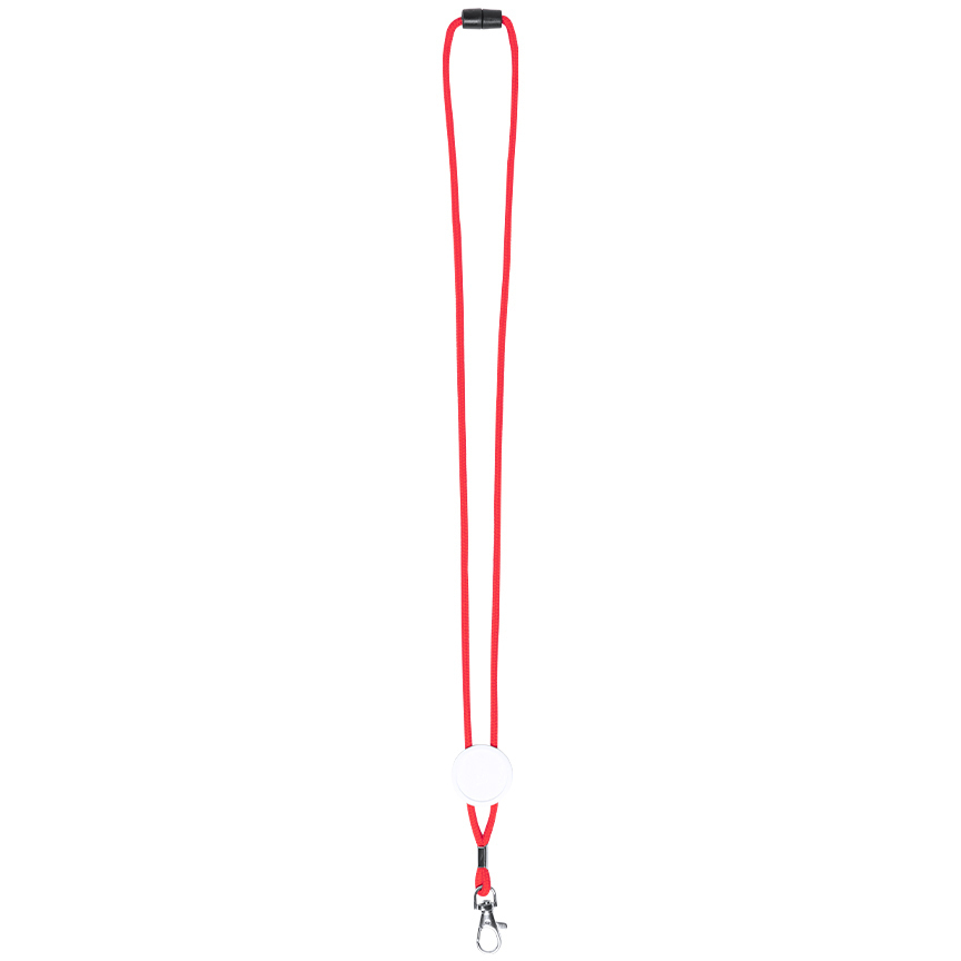 Gekleurde lanyard met haak en centrale tablet - 1 eenheid