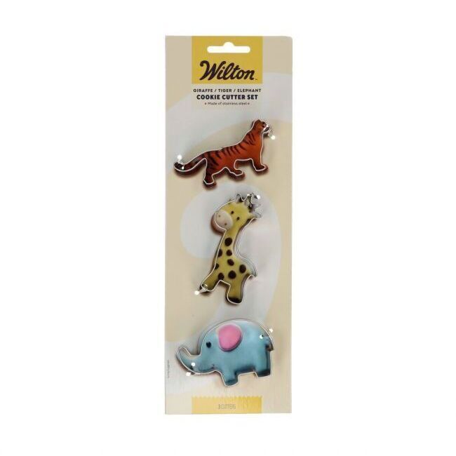 Giraf, tijger en olifant uitstekers - Wilton - 3 stuks