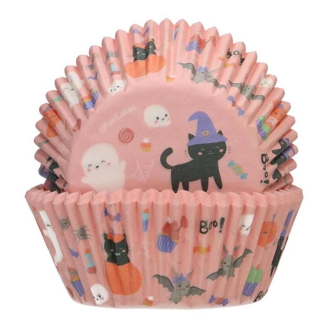 Cupcake bakjes van Cute Halloween - Funcakes - 48 stuks