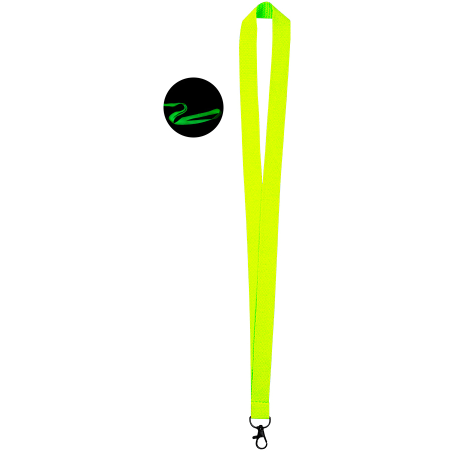 Gekleurde lanyard met fluorescerende haak - 1 eenheid