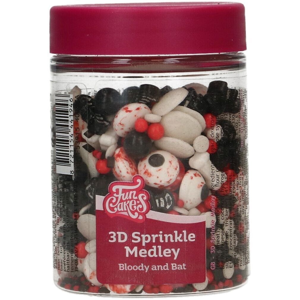 Bloederige Nacht Sprinkels van 70 gr - Funcakes - 2