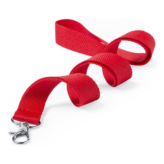 Gekleurde lanyard met metalen haak - 1 stuk - 5