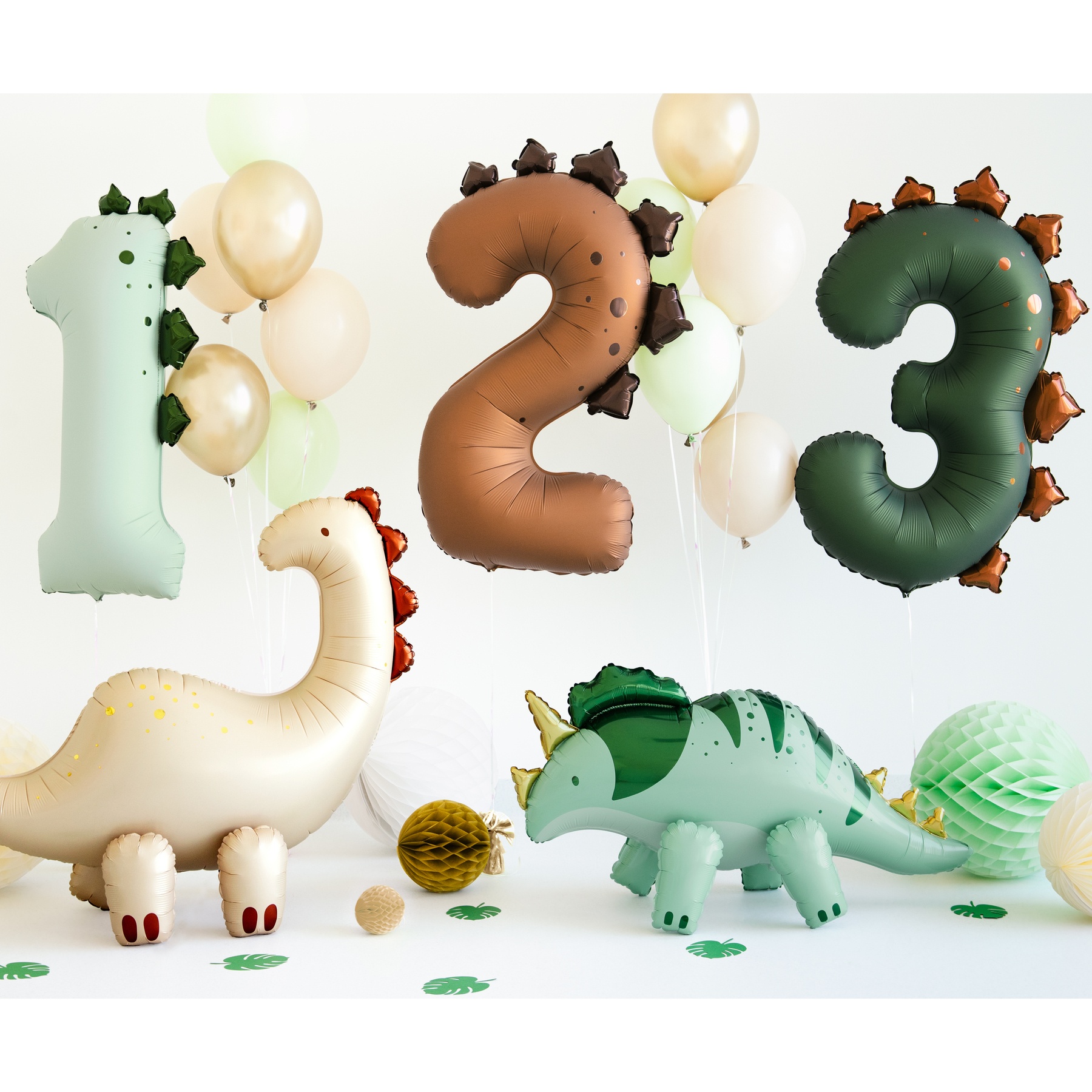 Dinosaurus Nummer Ballon 92 cm - PartyDeco - 1 Stuk - 4