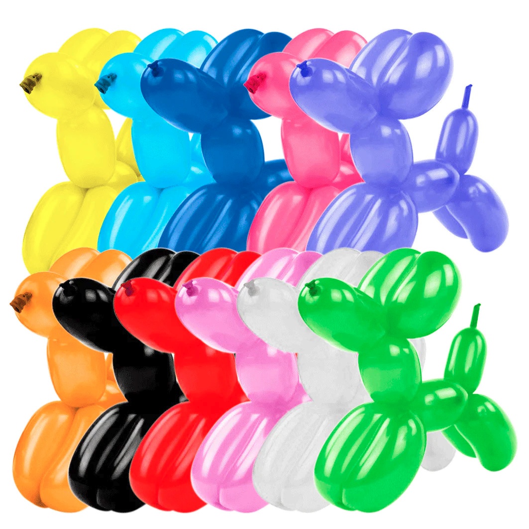 Makkelijk vormbare mode latex ballonnen assortiment van 7,5 x 150 cm - Sempertex - 20 stuks
