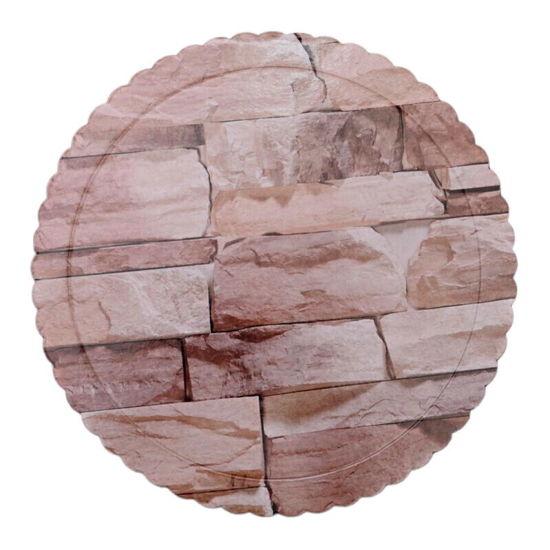 Taartbodem van 30 x 30 x 0,3 cm rond in design - 1 stuk