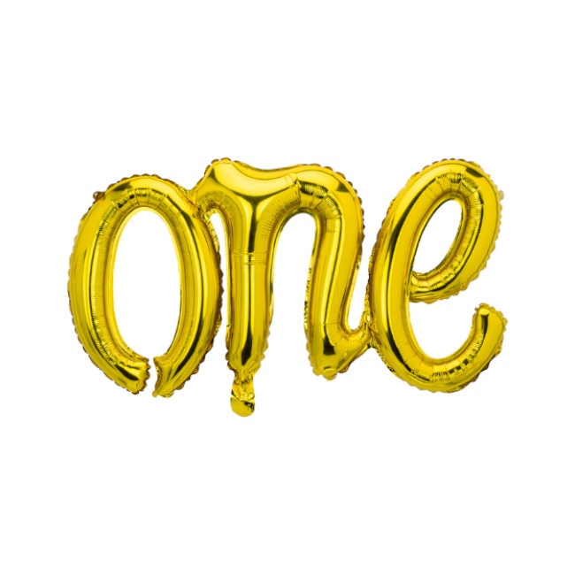 Ballon letters One van 66 x 37 cm - PartyDeco