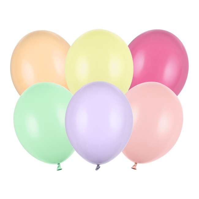 Pastelkleurige latex ballonnen 30 cm - PartyDeco - 100 stuks