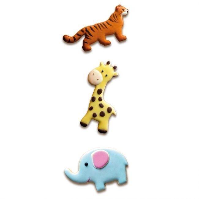 Giraf, tijger en olifant uitstekers - Wilton - 3 stuks - 2