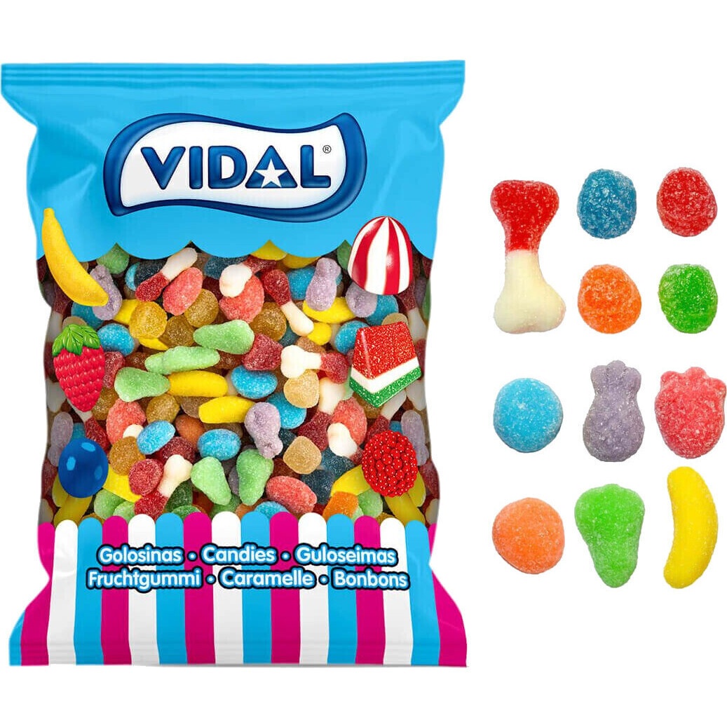 Assortiment zak met gesuikerde snoepjes - Vidal - 1 kg