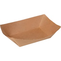 Ovale kartonnen bakjes van 17 x 9,5 x 5,5 cm - 5 stuks
