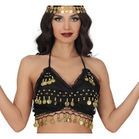 Zwarte top met muntjes