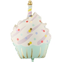 Cupcake-verjaardagsballon van 48 x 68 cm