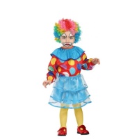 Clownskostuum met stippen voor baby meisje
