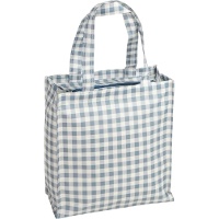 Waterdichte vichy-tas in blauw met ritssluiting