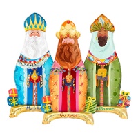 Drie Koningen Ballonnen met Stand van 1,10 m - 3 stuks