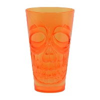 Beker met skeletgezicht van 15 x 9 cm - 1 stuk
