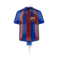 Kaars in FC Barcelona-shirt