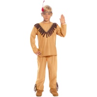Indiaan kostuum camel met franjes voor jongens