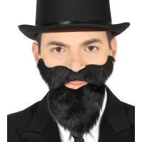 Zwarte baard met snor